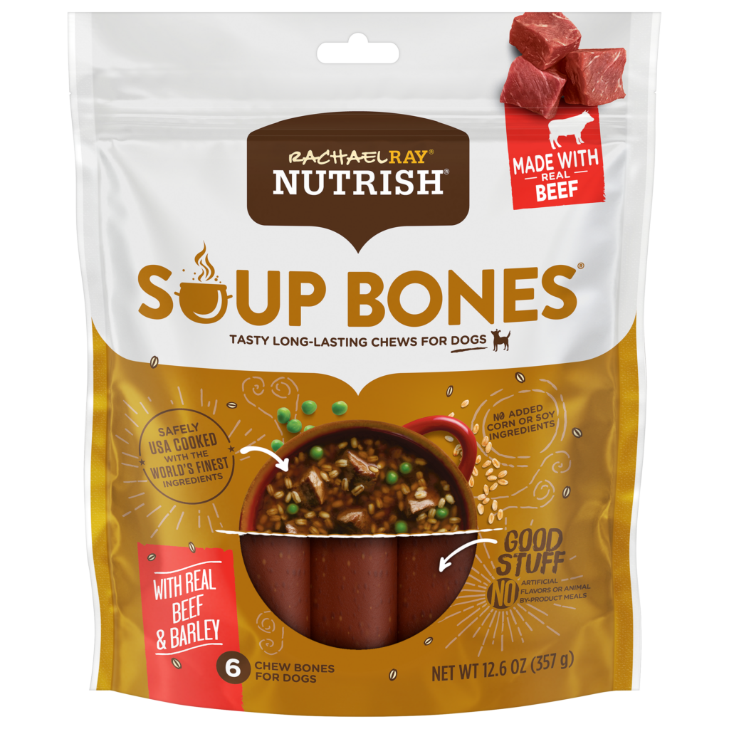 Soup Bones Premium Dog Chews with Real Beef and Barley, 11 Chews (Rachael Ray)